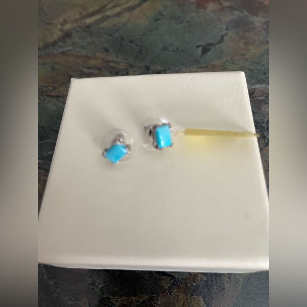 Small turquoise and silver studs, beautiful colors and great for every occasion
